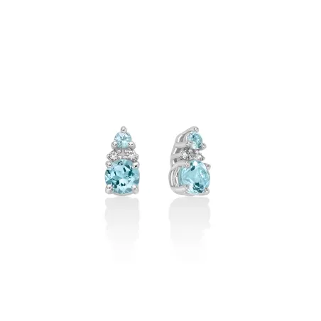 Orecchini Gemma Cielo 375 Topazi Azzurri ERD2817X Donna Miluna - category_name - XDMG De Marchi Gianotti