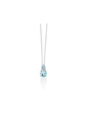 Collana Gemma Cielo 375 Topazi Azzurri CLD4696X Donna Miluna - category_name - XDMG De Marchi Gianotti