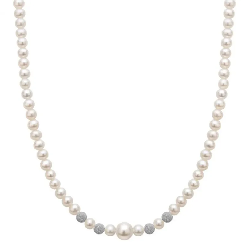 Collana Perle Boule Fantasia Freshwater 4-8mm PCL3080V Donna Miluna Le Perle Collana Perle Boule Fantasia Freshwater 4-8mm PCL3080V Donna Miluna Le Perle
