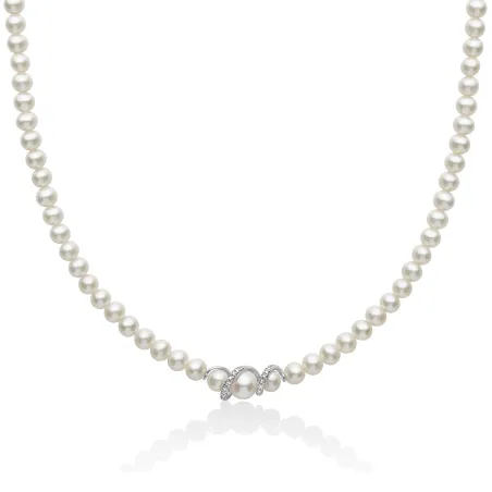 Collana Perle Oriente Spirale Diamanti Oro PCL6400 Donna Miluna - category_name - XDMG De Marchi Gianotti
