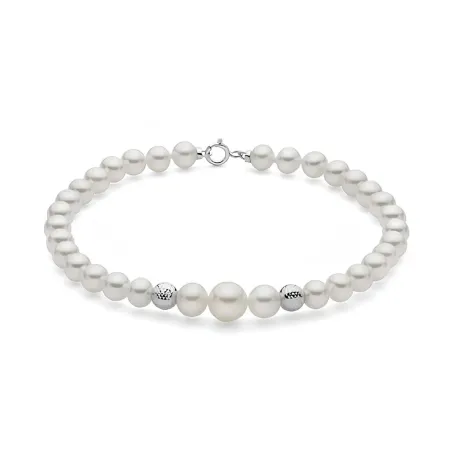 Bracciale Perle Oriente Sfere Oro Bianco 750 PBR3780 Donna Miluna - category_name - XDMG De Marchi Gianotti