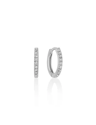 Orecchini Diamanti Cerchio Oro Bianco 10mm ERD2921 Donna Miluna - category_name - XDMG De Marchi Gianotti