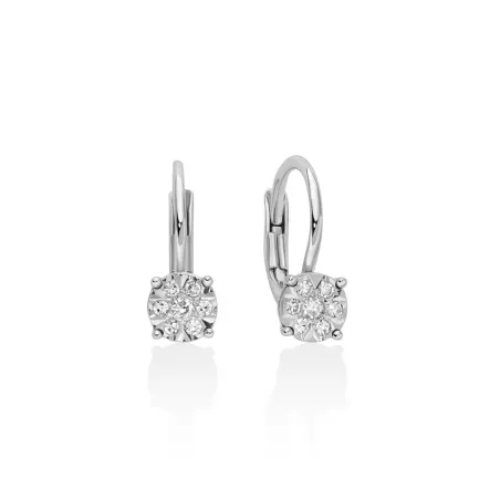 Orecchini Diamanti Monachelle Pendente Oro Bianco ERD3367 Donna Miluna - category_name - XDMG De Marchi Gianotti