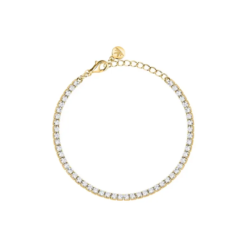 Bracciale Tennis Infinito Dorato con Zirconi Bianchi Donna Morellato