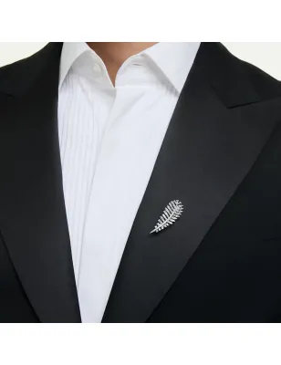 Spilla Vienna, Piuma Bianca, Taglio Misto Uomo Swarovski - category_name - XDMG De Marchi Gianotti
