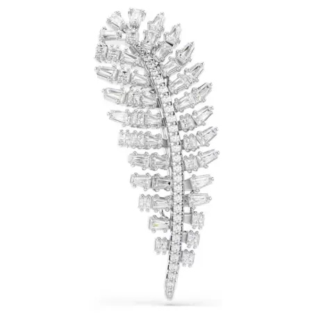 Spilla Vienna, Piuma Bianca, Taglio Misto Uomo Swarovski