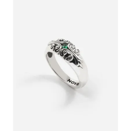 Anello Fedona Gotica Soledad con Pietra Verde Nove25