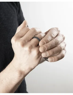 Anello Fede Puntinata Total Black mis.17 Uomo Nove25 - category_name - XDMG De Marchi Gianotti