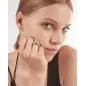 Anello Solitario Foglie con Zircone Verde mis.14 Donna Nove25