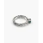 Anello Solitario Foglie con Zircone Verde mis.14 Donna Nove25