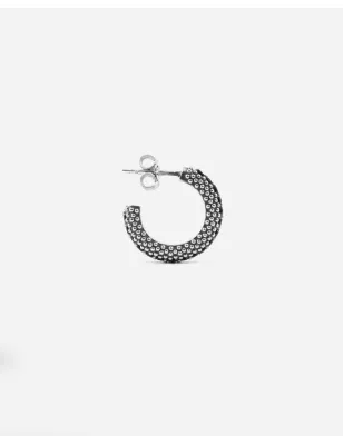 Monorecchino in Argento Puntinati Black Wind Nove25