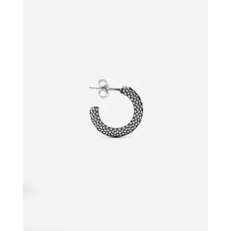 Monorecchino in Argento Puntinati Black Wind Nove25