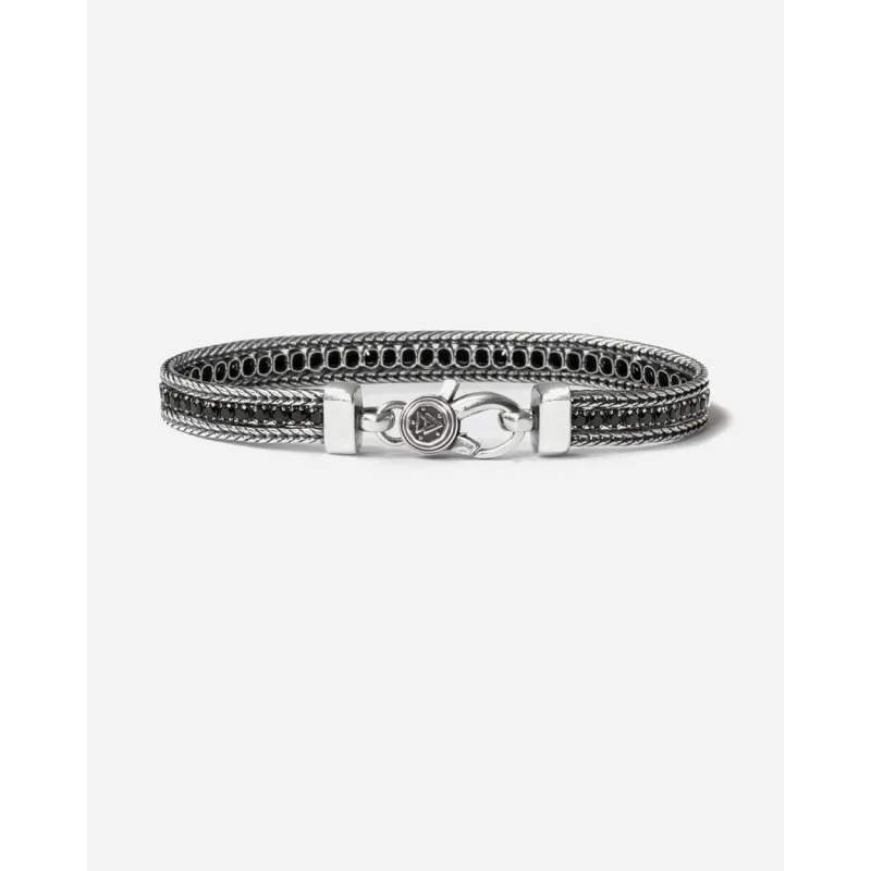 Bracciale Tennis Black Foxtail Nove25 Bracciale Tennis Black Foxtail Nove25