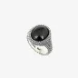 Anello Chevalier Ovale Puntinato Pietra Nera M12 Donna Nove25 Anello Chevalier Ovale Puntinato Pietra Nera M12 Donna Nove25