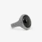 Anello Chevalier Ovale Puntinato Pietra Nera M12 Donna Nove25 Anello Chevalier Ovale Puntinato Pietra Nera M12 Donna Nove25