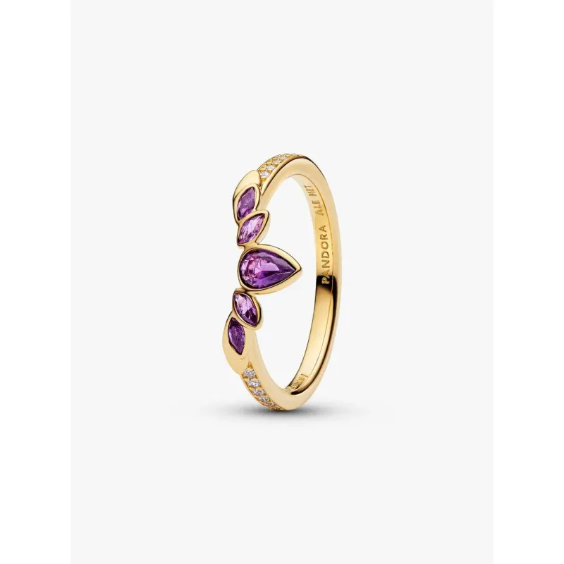 Anello Tiara Dorata Principesse Disney, Frozen, mis.56 Donna Pandora