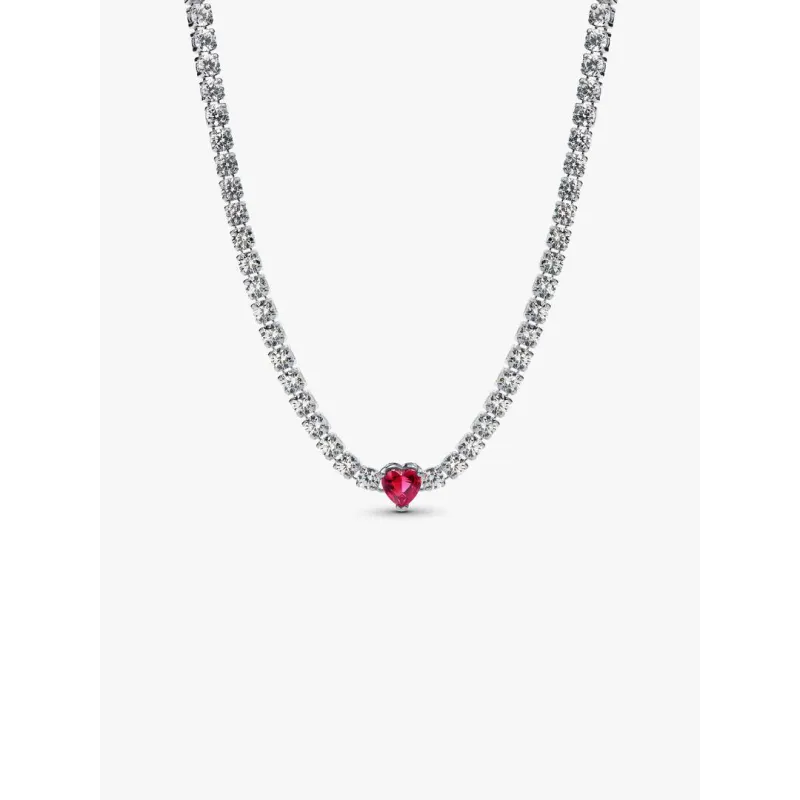 Collana Choker Cuore Rosso Donna Pandora Collana Choker Cuore Rosso Donna Pandora