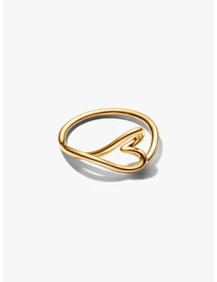 Anello Dorato Cuore Piccolo Linea Sinuosa m.50 Donna Pandora