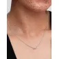 Collana Fiocco Luminoso Rosa Donna Pandora Collana Fiocco Luminoso Rosa Donna Pandora