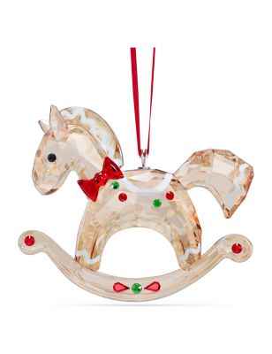 DECORAZIONE HOLIDAY CHEERS CAVALLO A DONDOLO SWAROVSKI - category_name - XDMG De Marchi Gianotti