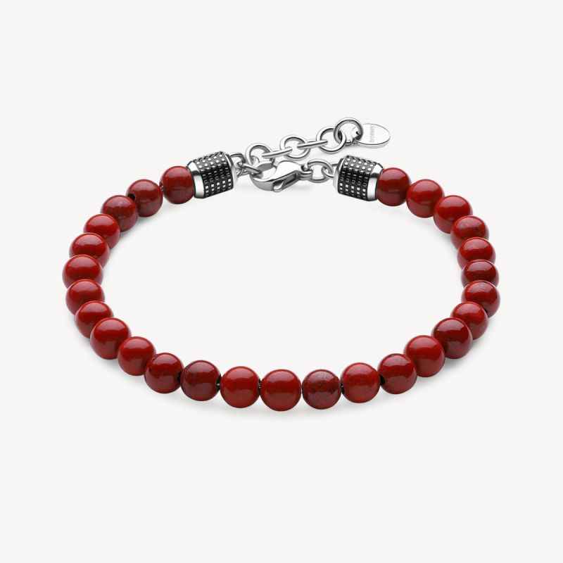 BRACCIALE BULLET SFERE DIASPRO ROSSO UOMO BROSWAY BRACCIALE BULLET SFERE DIASPRO ROSSO UOMO BROSWAY