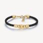 BRACCIALE KNOCKER CORDINO NERO PVD ORO UOMO BROSWAY BRACCIALE KNOCKER CORDINO NERO PVD ORO UOMO BROSWAY