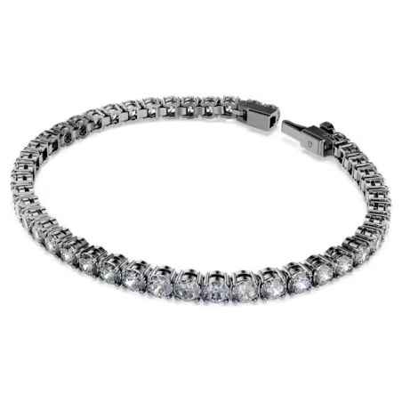 BRACCIALE MATRIX TENNIS PLACCATO RUTENIO XL UOMO SWAROVSKI 