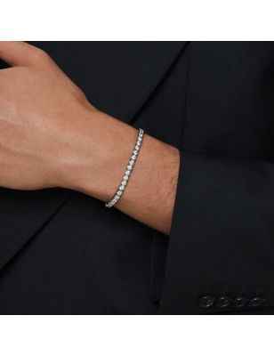 BRACCIALE MATRIX TENNIS PLACCATO RUTENIO MIS.L UOMO SWAROVSKI  - category_name - XDMG De Marchi Gianotti