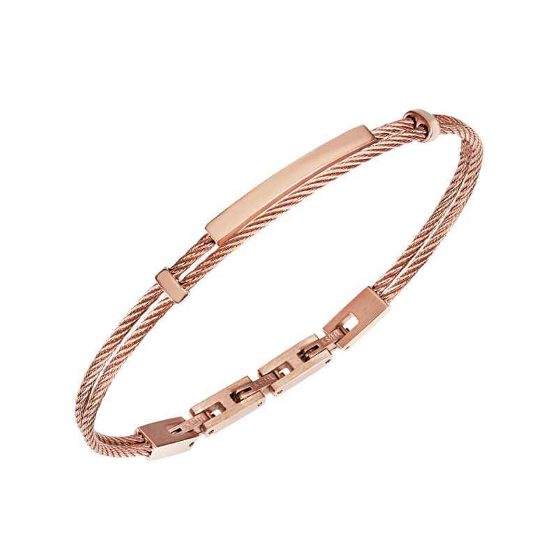 BRACCIALE LOOP IN ACCIAIO IP ROSE UOMO BREIL BRACCIALE LOOP IN ACCIAIO IP ROSE UOMO BREIL
