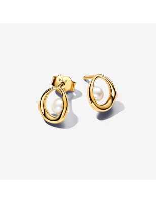 ORECCHINI OVALI CON PERLA ACQUA DOLCE DONNA PANDORA  - category_name - XDMG De Marchi Gianotti