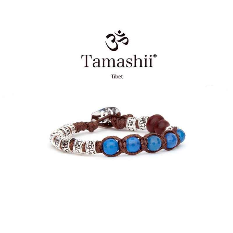 BRACCIALE RUOTA PREGHIERA MULTIFACETED AGATA BLU TAMASHII BRACCIALE RUOTA PREGHIERA MULTIFACETED AGATA BLU TAMASHII