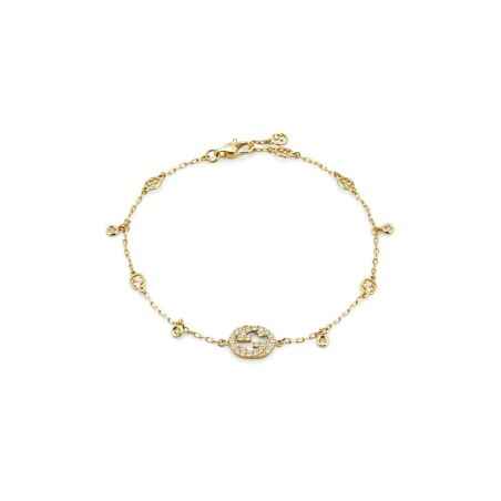 BRACCIALE ORO GIALLO DIAMANTI 0.20 CT DONNA GUCCI INTERLOCKING G - category_name - XDMG De Marchi Gianotti