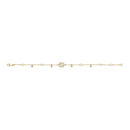 BRACCIALE ORO GIALLO DIAMANTI 0.20 CT DONNA GUCCI INTERLOCKING G