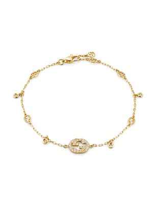 BRACCIALE ORO GIALLO DIAMANTI 0.20 CT DONNA GUCCI INTERLOCKING G - category_name - XDMG De Marchi Gianotti