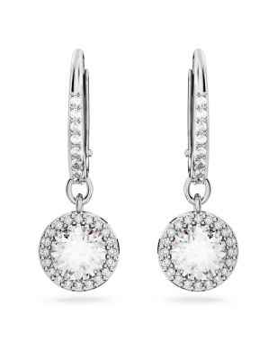 ORECCHINI PENDENTI TAGLIO TONDO PAVE' DONNA SWAROVSKI  - category_name - XDMG De Marchi Gianotti