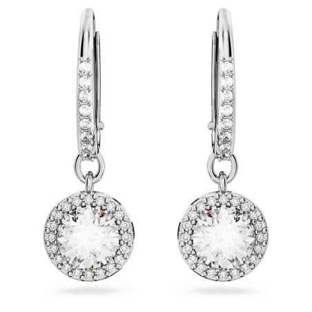 ORECCHINI PENDENTI TAGLIO TONDO PAVE' DONNA SWAROVSKI  - category_name - XDMG De Marchi Gianotti