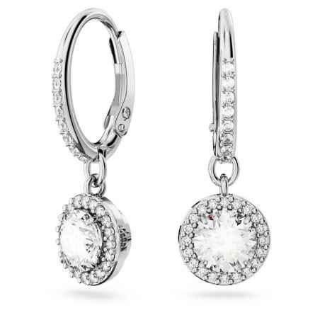 ORECCHINI PENDENTI TAGLIO TONDO PAVE' DONNA SWAROVSKI 
