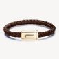 BRACCIALE PELLE MARRONE PVD ORO LOGAN UOMO BROSWAY BRACCIALE PELLE MARRONE PVD ORO LOGAN UOMO BROSWAY