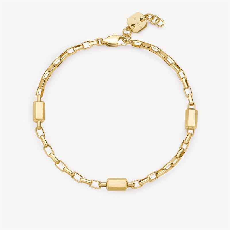BRACCIALE CATENA ACCIAO PVD ORO LOGAN UOMO BROSWAY 