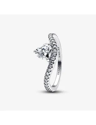 ANELLO CON PAVE E CUORE ONDULATO MIS.58 DONNA PANDORA - category_name - XDMG De Marchi Gianotti