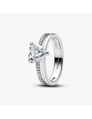 ANELLO ANELLO DOPPIA FASCIA CON CUORE MIS.60 DONNA PANDORA  - category_name - XDMG De Marchi Gianotti