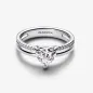 ANELLO ANELLO DOPPIA FASCIA CON CUORE MIS.60 DONNA PANDORA 