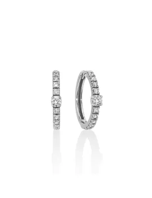 ORECCHINI CERCHI IN ORO BIANCO E DIAMANTI 0.37 CT DONNA MILUNA - category_name - XDMG De Marchi Gianotti