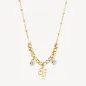 Collana dorata Chakra Portafortuna Quadrifoglio Donna Brosway