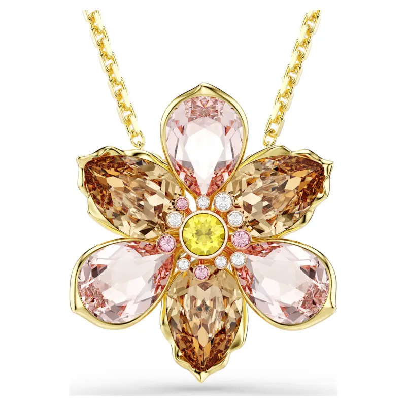 Collana e Spilla Idyllia Fiore multicolore Donna Swarovski Collana e Spilla Idyllia Fiore multicolore Donna Swarovski