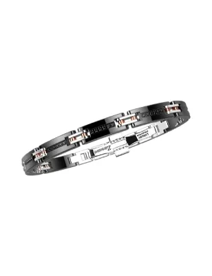Bracciale acciaio pvd nero, rosé e spinelli neri Uomo Zancan - category_name - XDMG De Marchi Gianotti