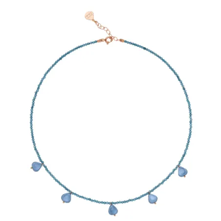 Girocollo Semino d'Amore Colors Glam Blue Donna Rossoprezioso