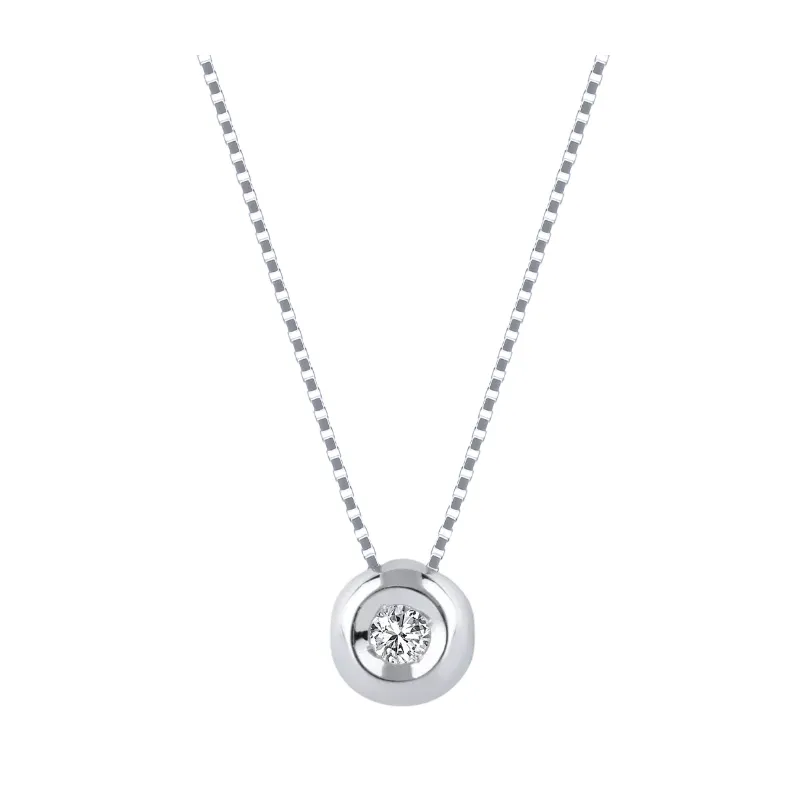 Collana Punto Luce Diamante Oro bianco Donna Demetra Collana Punto Luce Diamante Oro bianco Donna Demetra