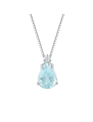 Collana in oro Acquamarina a goccia e diamante Donna Demetra - category_name - XDMG De Marchi Gianotti