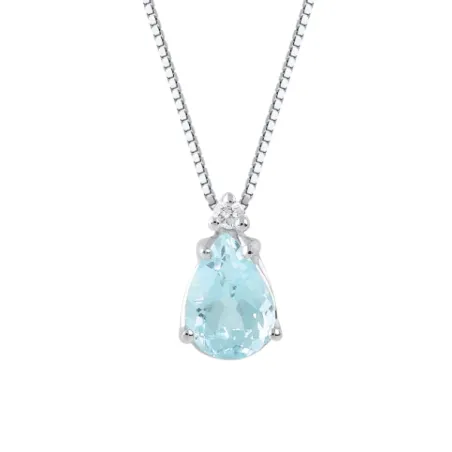 Collana in oro Acquamarina a goccia e diamante Donna Demetra - category_name - XDMG De Marchi Gianotti